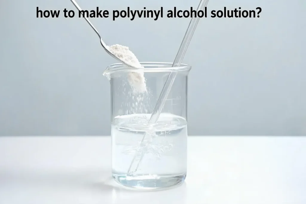 how to make polyvinyl alcohol solution?
